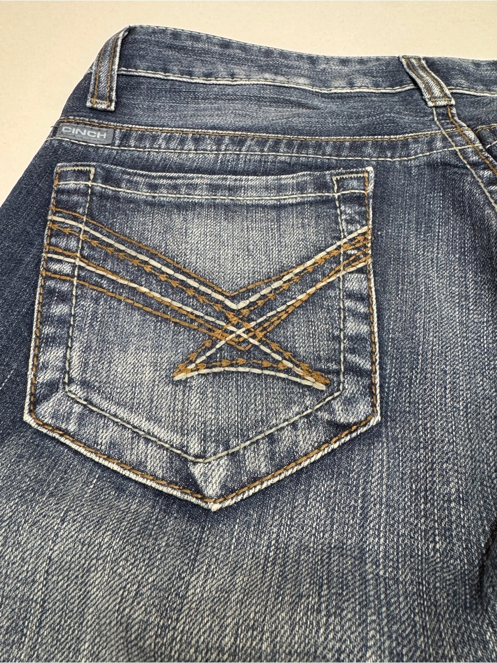 Cinch Ada Relaxed Lightly Distressed Bootcut Denim Jeans - Picture 5 of 12